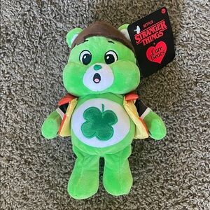 Stranger Things Care Bears Green Plush with Clover Design